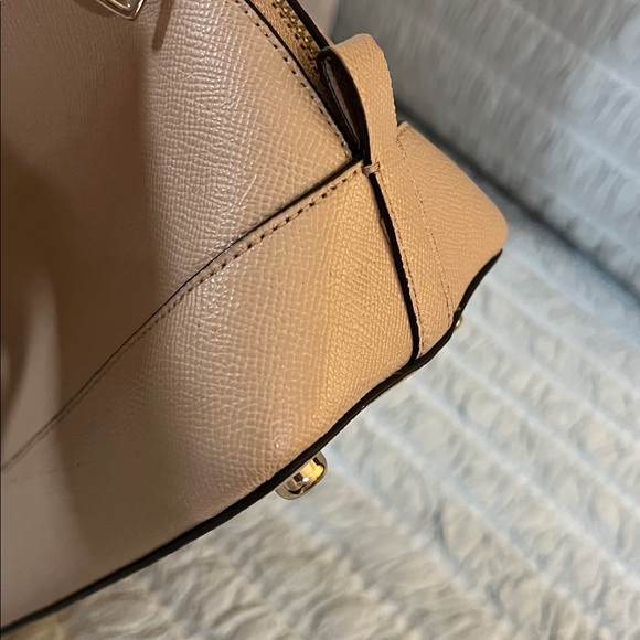 Coach Beige Leather Satchel purse-EUC - Picture 6 of 8